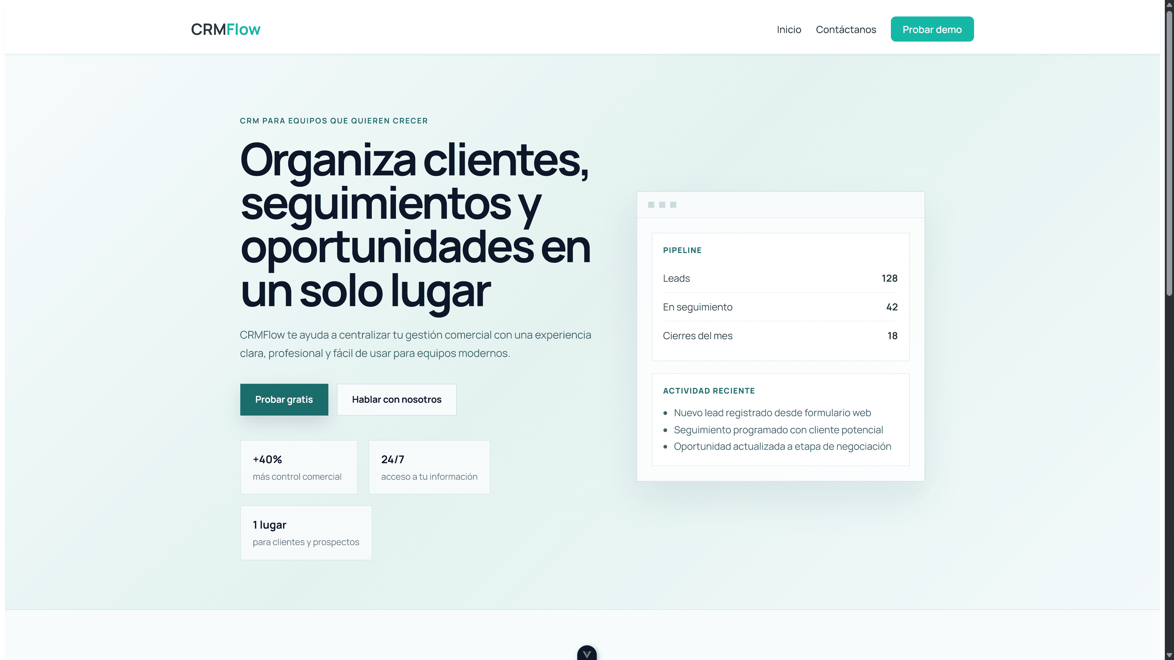 Preview of the CRM Flow project