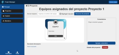 Project Manager panel