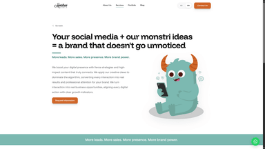Monstruo Canela individual service information page