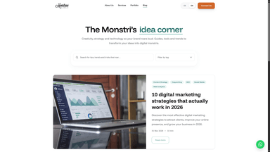 Monstruo Canela blog page